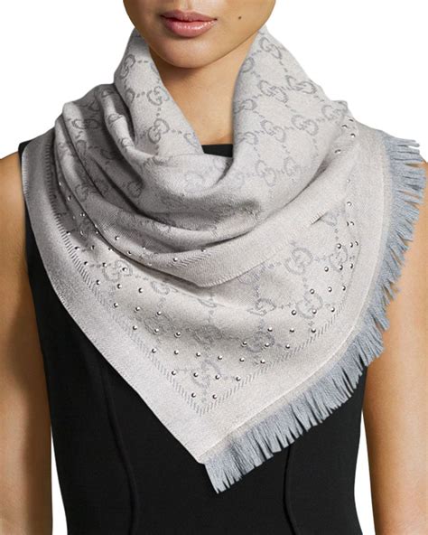 gucci jacquard scarf womens|Gucci wool scarf sale.